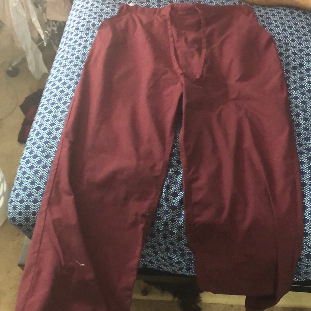 Maroon scrub bottoms
